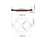 Sc Audio Replacment Diaphragm LP-0208 Titanium VC 74.5mm 8ohm Kapton